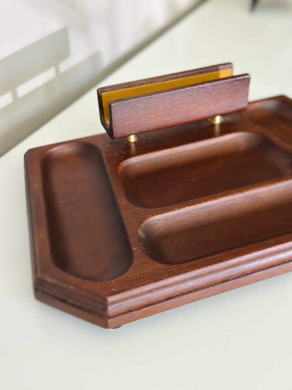Vintage 50s SWANK Wooden Valet Caddy